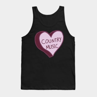 Country Music Purple Heart Tank Top